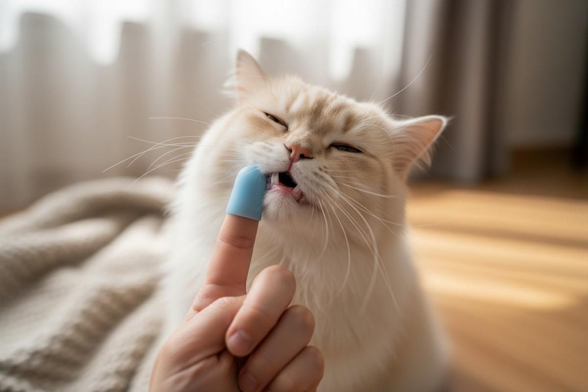 Brush Without the Battle: How Silicone Finger Brushes Save Feline Teeth