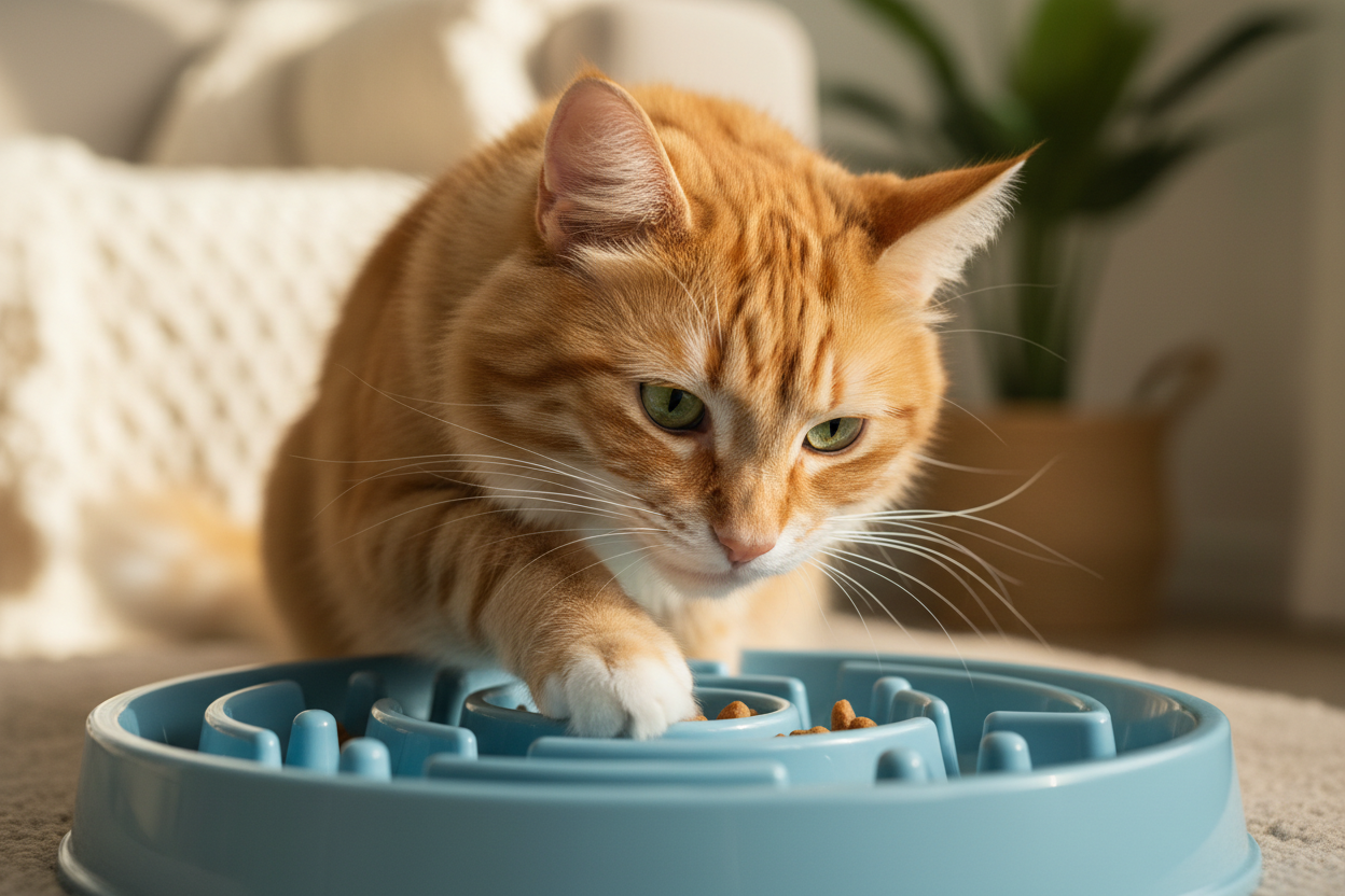 Stop Speed Eating: How Slow Feeders Protect Your Cat's Sensitive Stomach