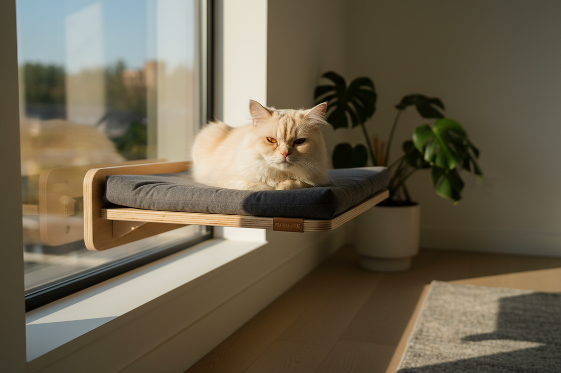 Sunbathing Feline: How a Window Perch Instantly Boosts Your Cat's Mood