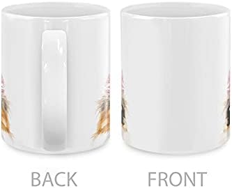 MUGBREW Calico American Curl Longhair Cat Ceramic Coffee Mug Tea Cup, 11 OZ