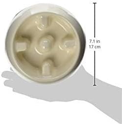 Dogit Dog Bowl Slow Feeder for Wet or Dry Dog Food, Go Slow Anti-Gulping Dog Dish, White, S