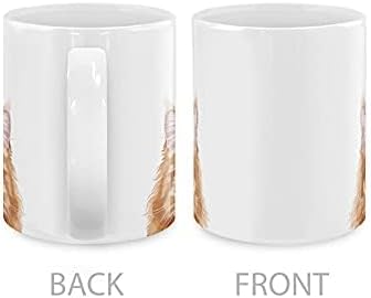 MUGBREW Ginger Orange Tabby Maine Coon Cat Ceramic Coffee Mug Tea Cup, 11 OZ