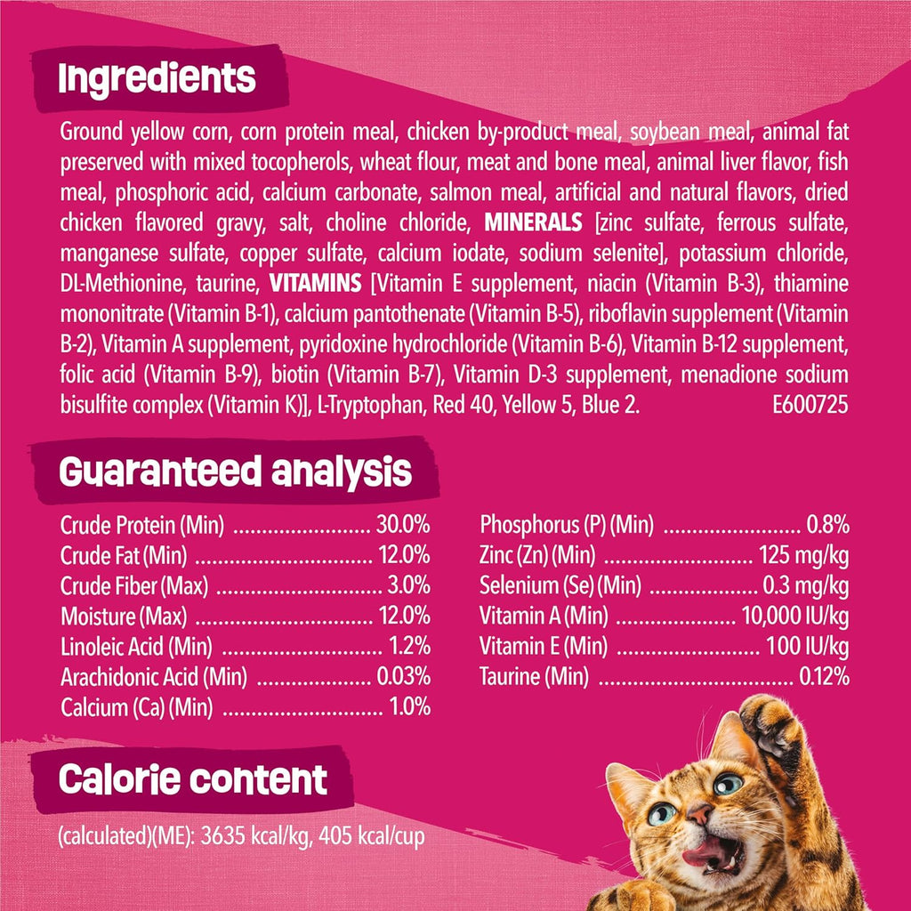 Purina Friskies Gravy Swirlers with Flavors of Chicken, Salmon and Gravy Dry Cat Food - 22 lb. Bag