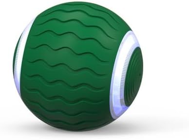 Cat Toys Interactive Spinning Ball, Automatic Rolling Smart for Cats Training, with Flashing LED Lights, and it’s USB Rechargeable. Food Grade Silicone Material. (Emerald Green)