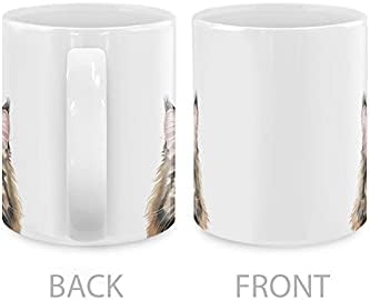 MUGBREW Black Brown Maine Coon Cat Ceramic Coffee Mug Tea Cup, 11 OZ