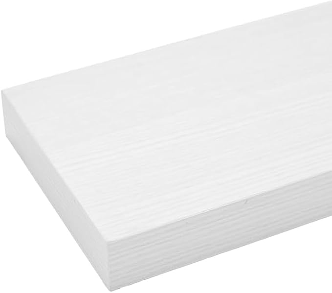 Floating Shelves for Wall, Bathroom Shelves Over Toilet, Wall Shelves & Book Shelf for Room, Hanging Shelf, Modern Wooden Wall-Mounted Small Floating Shelves, 12x7x1.5 in (White, Set of 4)