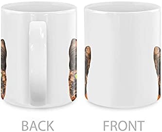 MUGBREW Black Orange Tortoiseshell Cat Ceramic Coffee Mug Tea Cup, 11 OZ