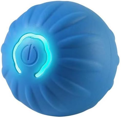 Interactive Dog Toys，Automatic Moving, Bouncing, and Rotating Dog Balls，IPX7 Waterproof Rating, Active Rolling Ball for Medium and Little Dogs (Blue, Style 1)