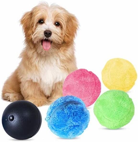 Active Rolling Ball for Dogs Toys for Activation Automatic Ball Dog Cat Interactive Funny Chew Plush Electric Rolling Balls