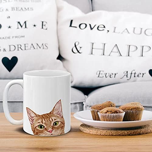MUGBREW Orange Tabby Kitten Cat Ceramic Coffee Mug Tea Cup, 11 OZ