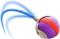 Interactive Cat Toy Ball, Automatic Moving Cat Toy with 2 Speed Modes Bite-Resistant Mouse Tail Bird Chirping Sounds Indoor Play Ball for Cats (Purple)