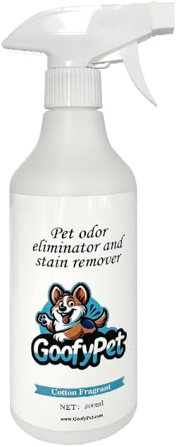 Pet Odor Eliminator Spray, Stain Remover Spray for Carpets, Floors, Furniture, Deodorizer for Dogs Cats Pets, Long-Lasting Natural Cotton Fresh Scent