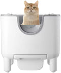 F6 Self-Cleaning Litter Box - Open-Top Automatic Cat Litter Box with Odor Control, Safety Features, and Easy Maintenance