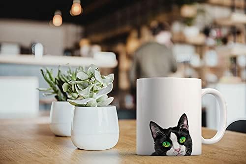 MUGBREW Felix Tuxedo Coat Cat Kitten Ceramic Coffee Mug Tea Cup, 11 OZ