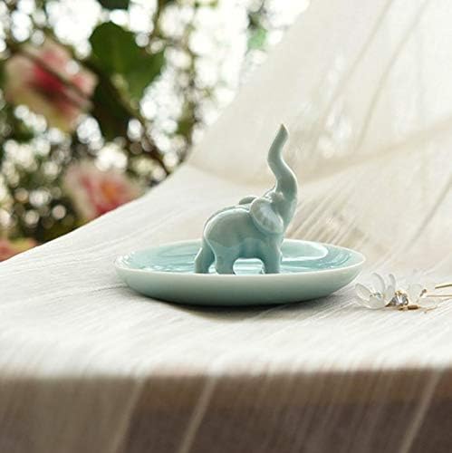PUDDING CABIN Elephant Gifts for Women Mom, Blue Elephant Ring Holder for Jewelry, Christmas Birthday Gifts for Women Mom Her, Engagement Ring Holder Wedding Gifts