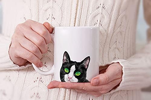 MUGBREW Felix Tuxedo Coat Cat Kitten Ceramic Coffee Mug Tea Cup, 11 OZ