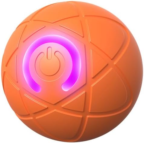 Interactive Dog Toys，Automatic Moving, Bouncing, and Rotating Dog Balls，IPX7 Waterproof Rating, Active Rolling Ball for Medium and Little Dogs (Orange, Style 2)