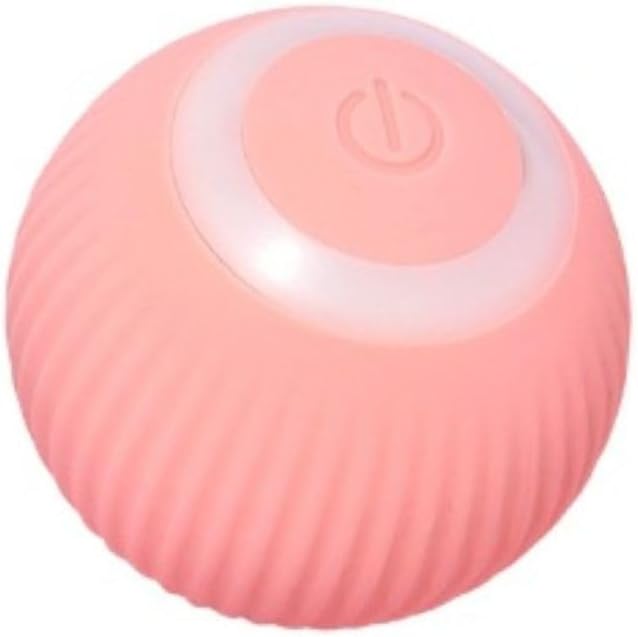 Power Ball 2.0 Interactive Cat Toy, Smart Automatic Rolling Ball for Indoor Cats, USB Charging (Pink & Blue) (Pink)