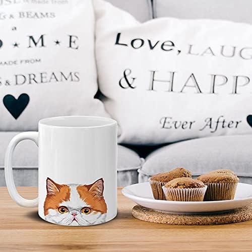 MUGBREW Orange Van Exotic Shorthair Cat Ceramic Coffee Mug Tea Cup, 11 OZ
