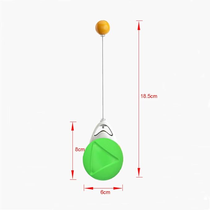 Alnicov Cat Toys Interactive Ball,Balanced Cat Toy with Ball for Indoor Cats Ball with Wheels Automatic Rotating Rolling Balls Balance Swing IQ Training Toy for Cats