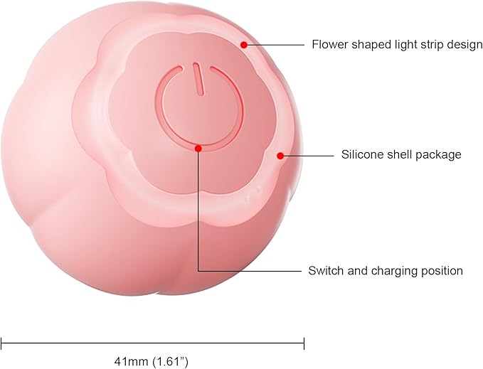 Interactive Cat Toys Ball, Rolling Smart Ball with Nail Clippers for Bored Indoor Adult Cats, USB Rechargeable Automatic Cat Toys, Moving Ball Cat Toy for Cat/Kitten