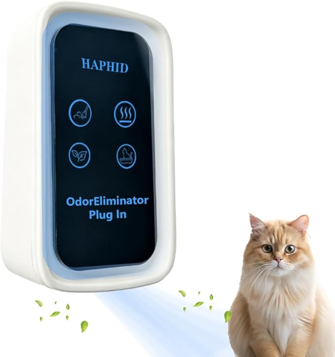 Cat Litter Deodorizer - Plug In Negative Ion Air Purifier for Litter Box, 99% Odor Removal, Strong Odor Eliminator for Smoke, Litter Box, Toilet, Closet, Cabinet, Shoe, Garage.