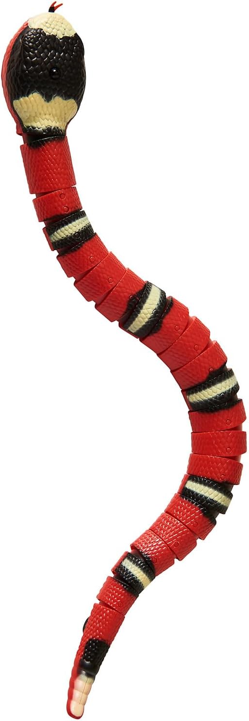 SPOT Wigglin' Snake - Electronic Interactive Cat Toy, Touch Activated Snake Slithers and Slides to Entertain Cats and Kittens, Smart Sensors Detect & Avoid Objects, USB Rechargeable - 15 inch