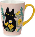 NymphFable Cat Mug Large Ceramic Coffee Mug with Handle 100% Hand Painted Christmas Gift 600ml/20oz