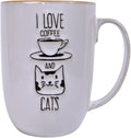 Cute Kittens Pattern Mug - Cat Coffee Cup, Funny Ceramic Tea Cup, Novelty Gifts for Office and Home, Dishwasher & Microwave Safe (15oz)