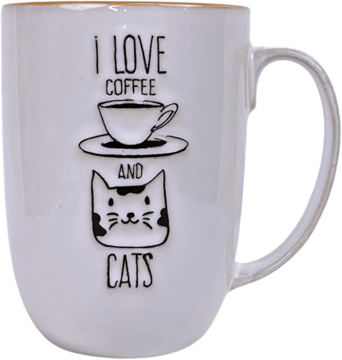 Cute Kittens Pattern Mug - Cat Coffee Cup, Funny Ceramic Tea Cup, Novelty Gifts for Office and Home, Dishwasher & Microwave Safe (15oz)