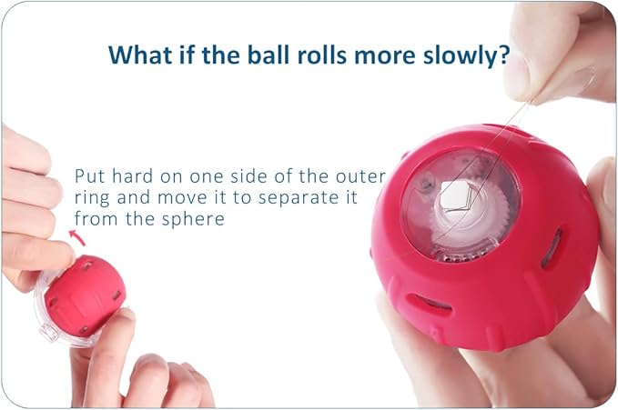2 PCS Interactive Cat Toys Balls for Indoor Cats,Agile Moving Cat Ball with Elastic Mesh Tail,Motion-Activated,Automatic Kitten Toys for Bored Cats
