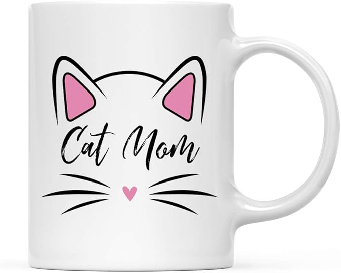 Andaz Press Funny Cat Lover 11oz. Ceramic Coffee Tea Mug, Cat Mom, 1-Pack, for Cat Mom, Birthday Christmas Ideas, Includes Box