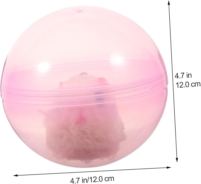 BESTOYARD Electronic Cat Toy Interactive Rolling Ball for Indoor Cats 4.72 Inch Motorized Cat Teaser Toy for Pet Play and Exercise