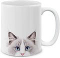 MUGBREW Lilac Ragdoll Cat Ceramic Coffee Mug Tea Cup, 11 OZ