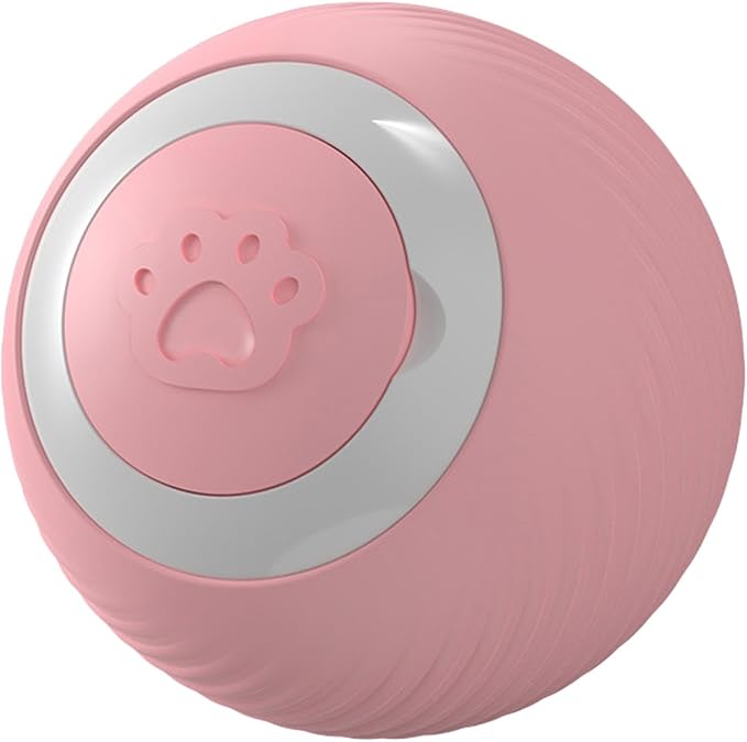 Lighted Moving Ball - Automatic Kitten Toy, Jumping Ball for Cats | Interactive Enrichment Rolling Dog Ball with Lights, Rotating Ball for Cats, Sensory Toy for Cats