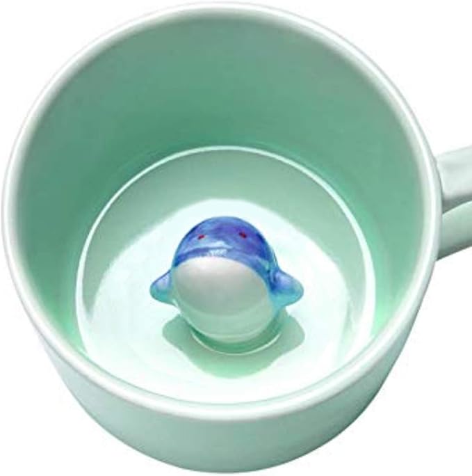 Dolphin Cute Cartoon Animal Fathers Day Gift For Dad And Grandpa - Coffee 8 oz Mug. Unique Gifts Idea For Men Husband!