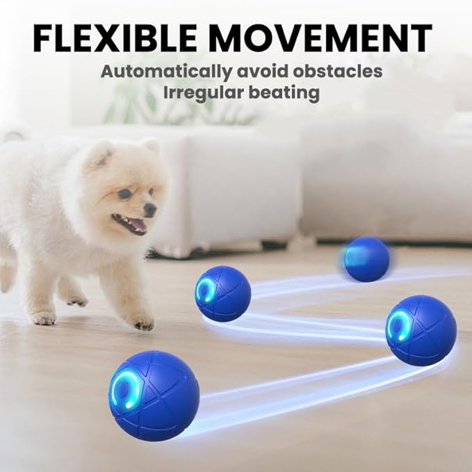 Interactive Dog Toys，Automatic Moving, Bouncing, and Rotating Dog Balls，IPX7 Waterproof Rating, Active Rolling Ball for Medium and Little Dogs (Orange, Style 4)
