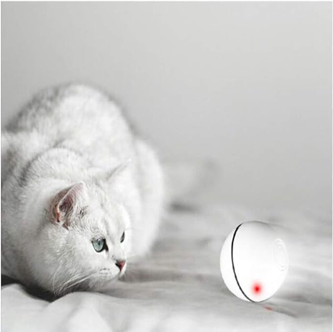 Pet Cat Toy Led Light Free Ball USB Charging Smart Funny Cat Toy Automatic Rolling Ball Motorized Entertainment for Pets Automatic Electronic Shake