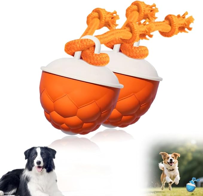 Interactive Dog Toys - 2026 Upgraded Motion Activated Automatic Rolling Ball Toys for Small/Medium/Large Dogs Balls for Boredom to Keep Them Busy with Dog Toy Balls (Orange 2Pcs)