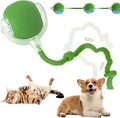 Interactive Rolling Dog Ball, 2025 Version Automatic Interactive Cat Toy Automatic Cat Toy Automatic Moving Dog Toy, 360° Intelligent Automatic Rolling Ball (Green)