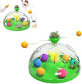 Interactive Cat Toys for Indoor Cats, Kitten Toys with Spinning Dome, Catnip Ball, Feathers & Rolling Balls - Spinning Teaser Toy for Outdoor Cats (Green)