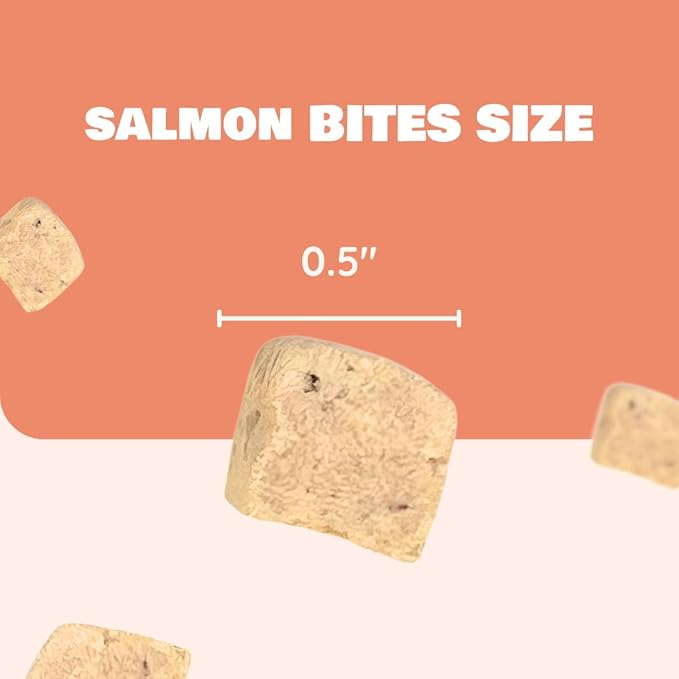 Benji & Louie Freeze Dried Salmon Bites for Dogs & Cats – Single Ingredient Treats, Grain-Free – 3 oz (85 g) (Salmon)