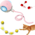 Interactive Cat Toys Ball for Indoor, 2025 New Cat Toys for Bored Indoor Adult Cats Automatic Moving Pet Ball, Upgrade Smart Self Rolling Interactive Cat Balls Toys Multicolor (Pink)