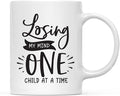 Andaz Press Mother's Day 11oz. Ceramic Coffee Tea Mug Gift for Mom, Losing My Mind One Child At a Time, 1-Pack, Birthday Christmas Gift Ideas
