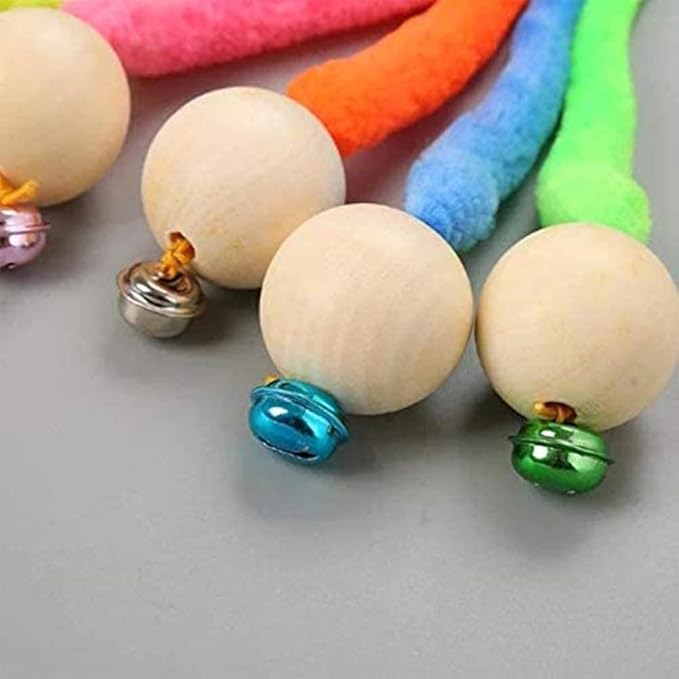 5 Pcs Interactive Cat Toy Ball,Speedy Cat Toys for Indoor Cats with Feather Tails for Chasing, Moving Stimulation Smart Cat Toy for Enrichment, Motion Activated Automatic Rolling Toys