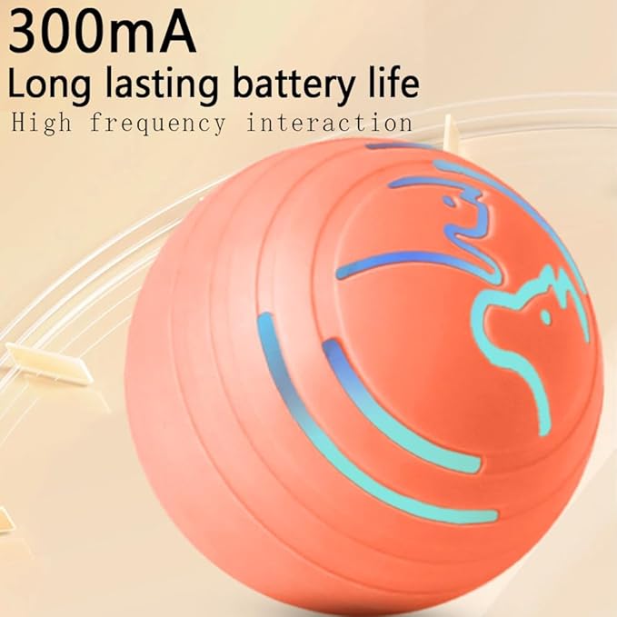 2Pcs Smart Dog Jumping Ball, Glowing and Bite-Resistant Vibrating DogBalls,Interactive Dog Toys,Suitable for Outdoor and Living Room Dog Toy,Puppy Essentials Made of TPU（Orange&Blue）