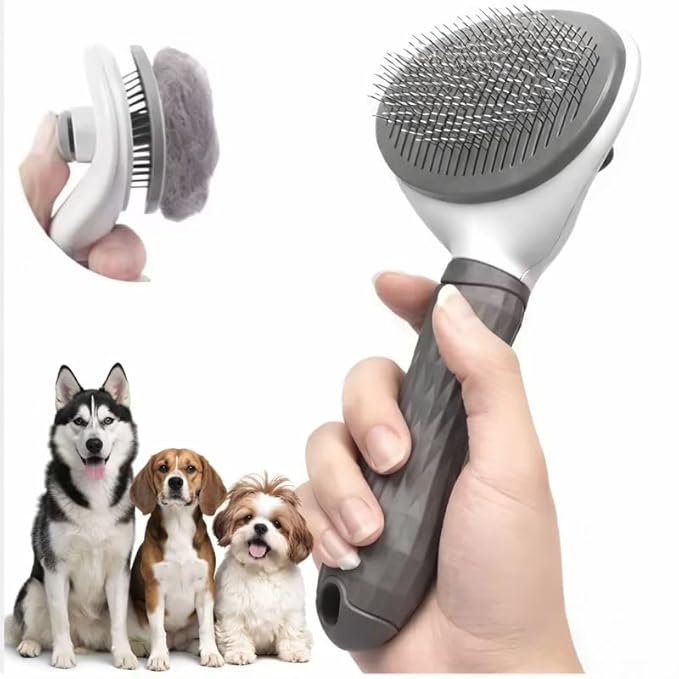Pet Grooming Slicker Brush for Dogs & Cats – Gentle Deshedding Tool for Loose Hair & Undercoat – Soft Stainless Steel Pins, Pain-Free Grooming, Reduces Shedding, Ideal for All Breeds - TidyCabin
