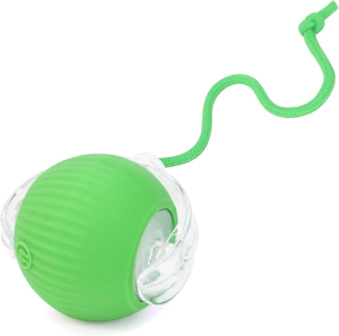 Interactive Cat Toys Ball for Indoor, USB Rechargeable Automatic Interactive Cat Toys with Speedy Tail Rope for Cats, Keep Them Busy