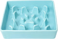 GDCZ Dog Slow Feeder Bowls, Square Ceramic Pet Food Bowl for Medium Breed, Fun Dog Bowls to Slow Down Eating (Turquoise, M-1.8 Cups)