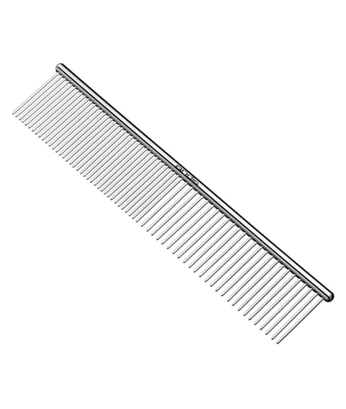 Andis 68550 Stainless Steel Pet Grooming Comb – Dematting Tool for Knots, Mats & Loose Hair Removal, 7.5-Inch, Professional Grooming Performance